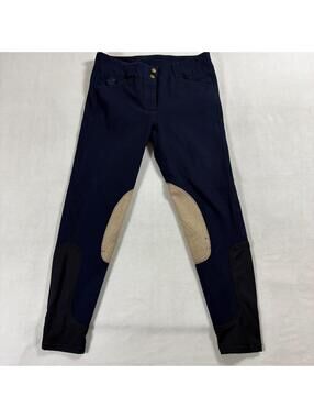 Piper SmartPak Riding Breeches Women 28R Fits Like 29x26 Navy Equestrian